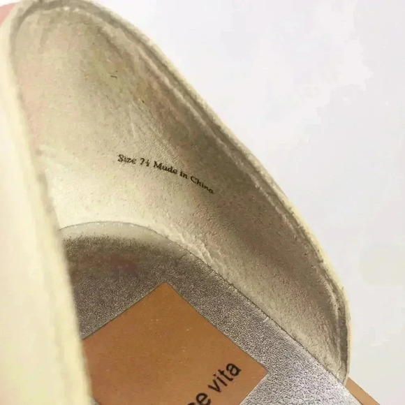 Dolce Vita Laynie D'Orsay Cream Leather Pointed Toe Flats Sandal Size 7.5 - Picture 8 of 12